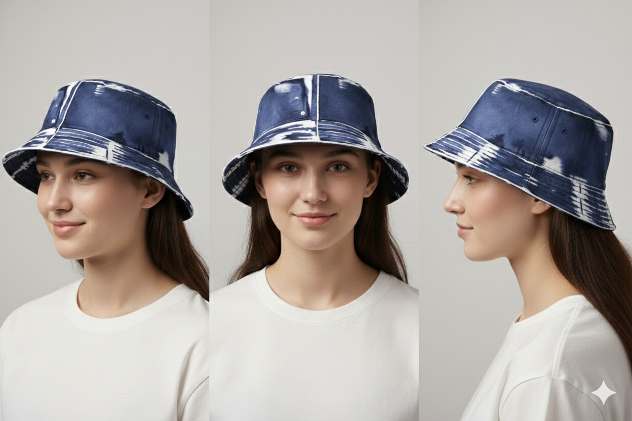 Washed "Cartoonized" Bucket Hat