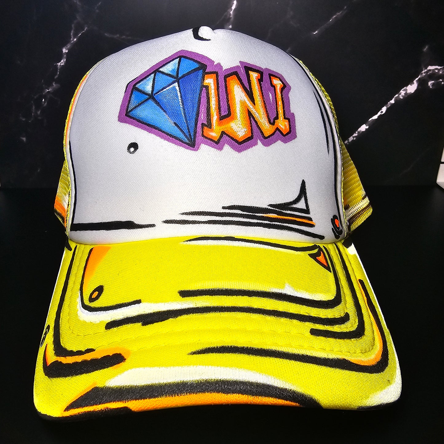 Cartoonized "Gemini" trucker hat
