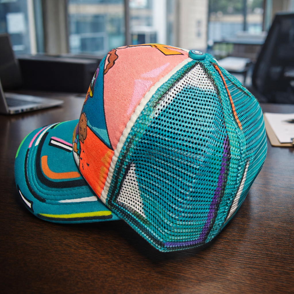 Cartoonized" Bebe's Kids" trucker hat