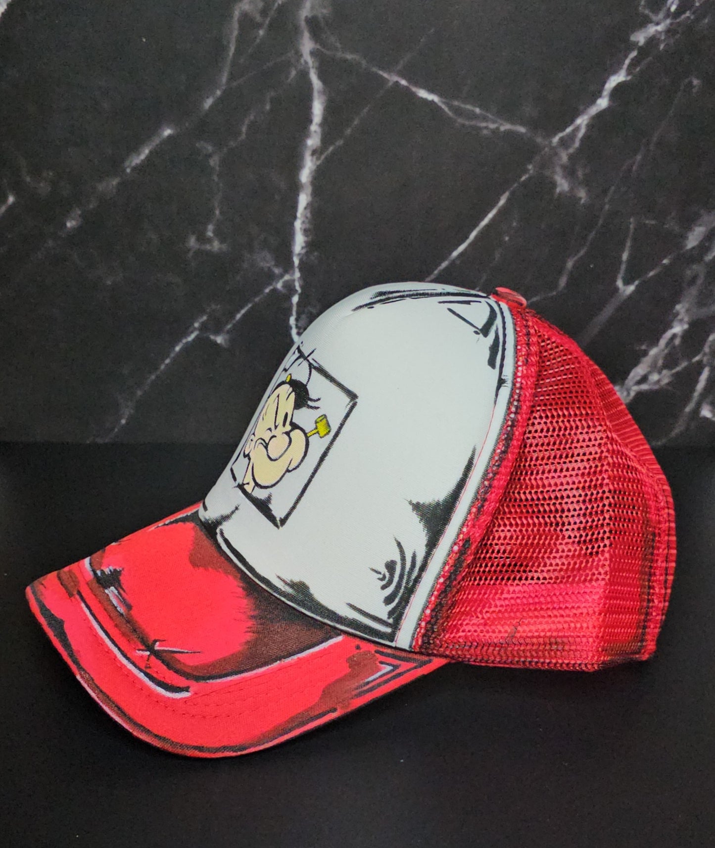 Cartoonized "Popeye" trucker hat