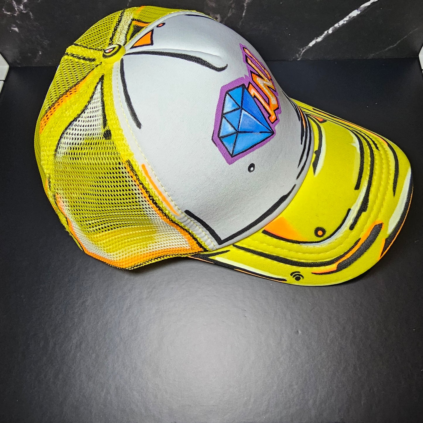 Cartoonized "Gemini" trucker hat