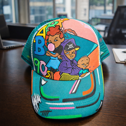 Cartoonized" Bebe's Kids" trucker hat